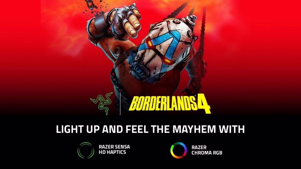 Razer e Borderlands 4 levam a imersão ao limite com as tecnologias Sensa HD Haptics e Chroma RGB