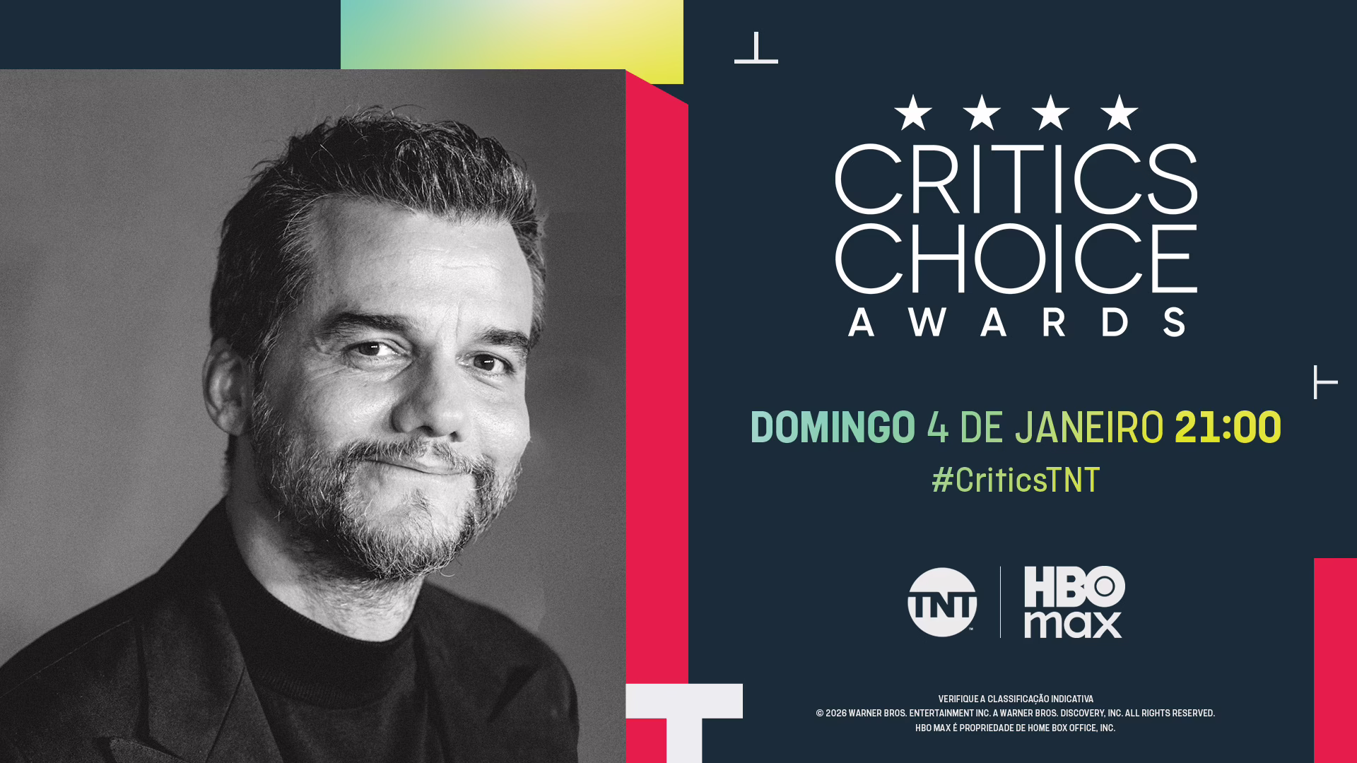 TNT e HBO Max transmitem ao vivo o Critics Choice Awards® no dia 4 de janeiro